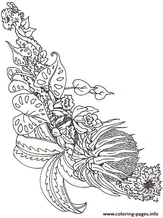 Bromelia coloring #6, Download drawings