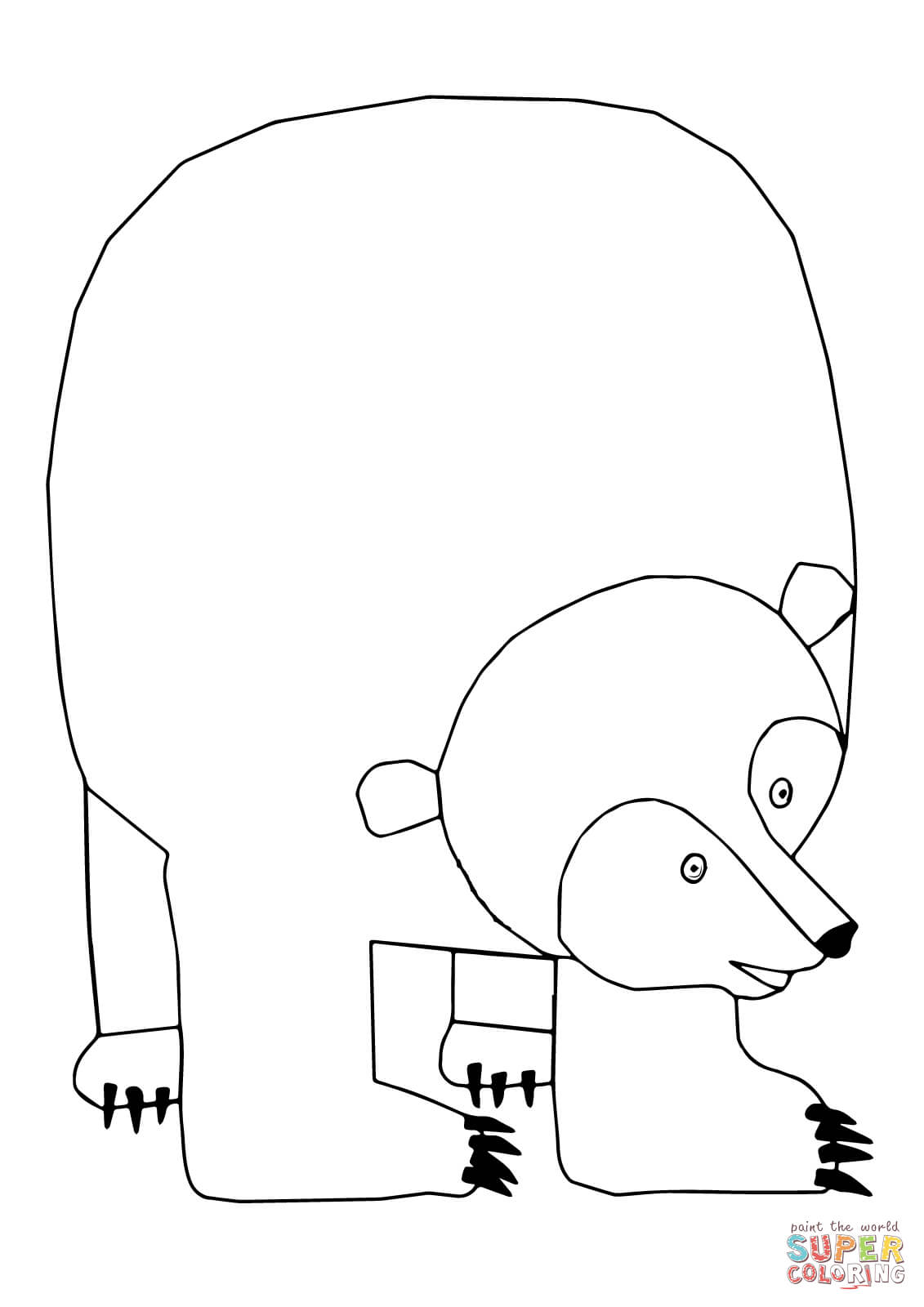 Brown Bear coloring #7, Download drawings