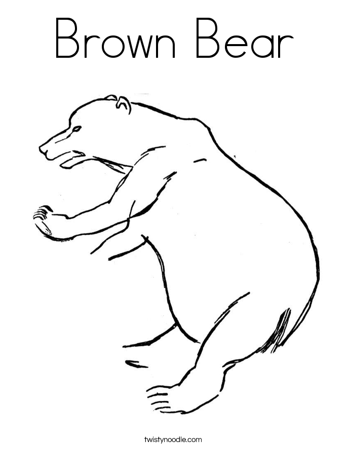 Brown Bear coloring #10, Download drawings