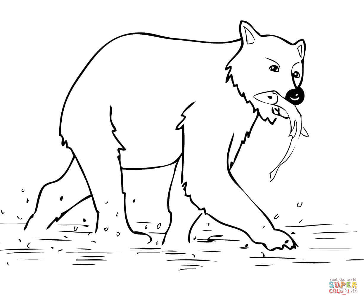 Brown Bear coloring #4, Download drawings