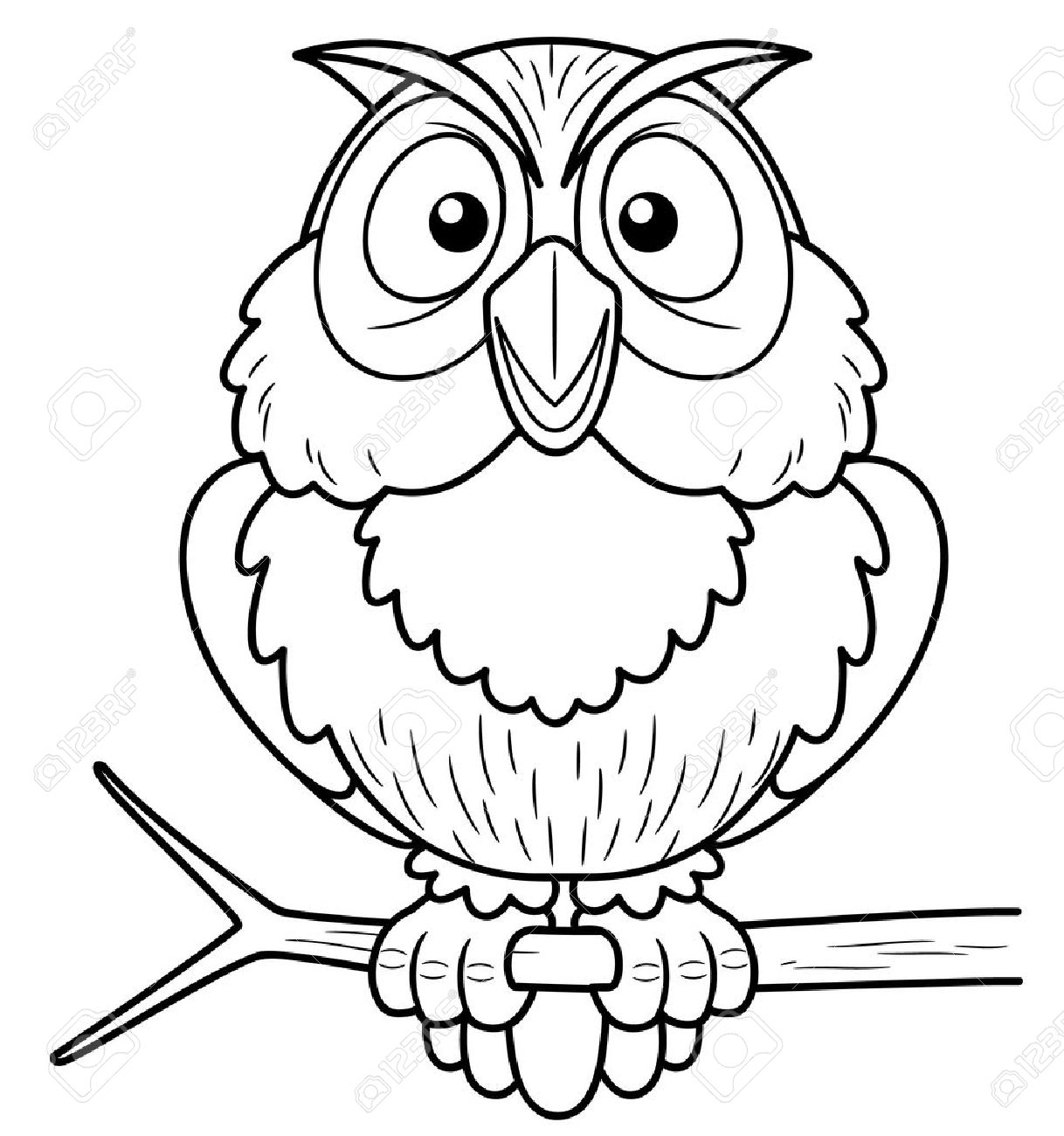 Brown Hawk Owl coloring #1, Download drawings