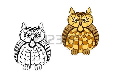 Brown Hawk Owl coloring #2, Download drawings
