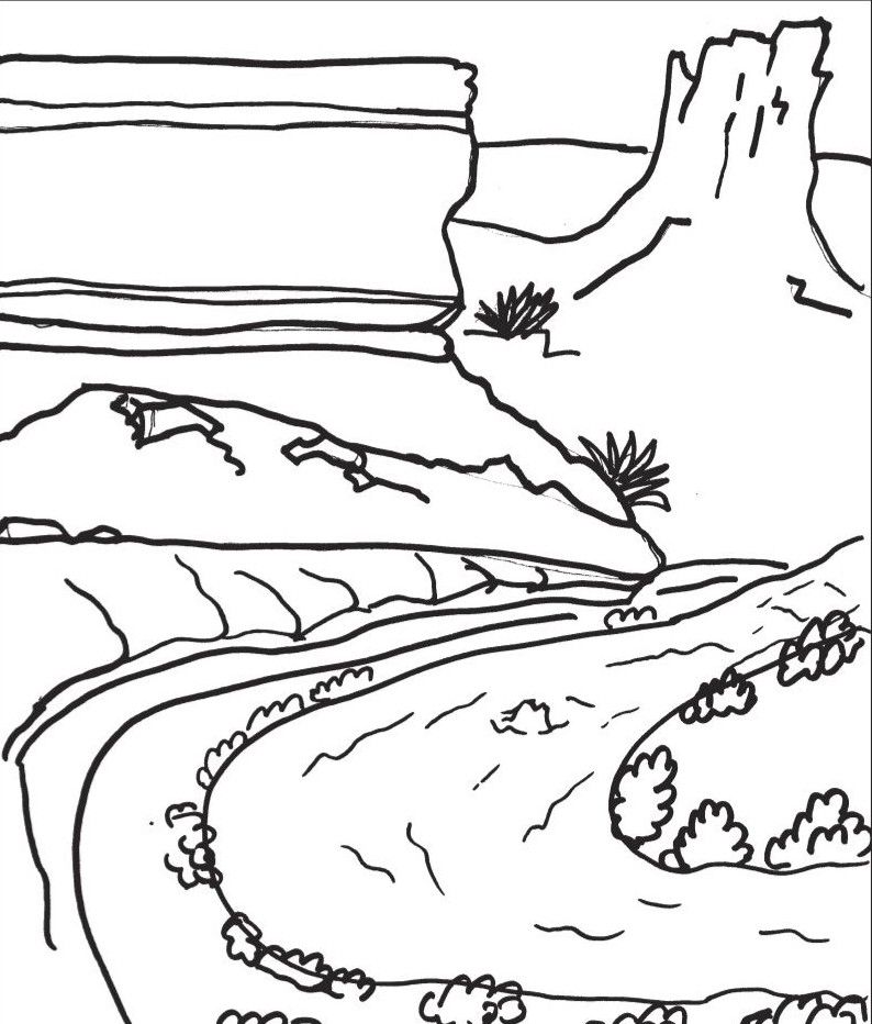 Zion National Park coloring #10, Download drawings