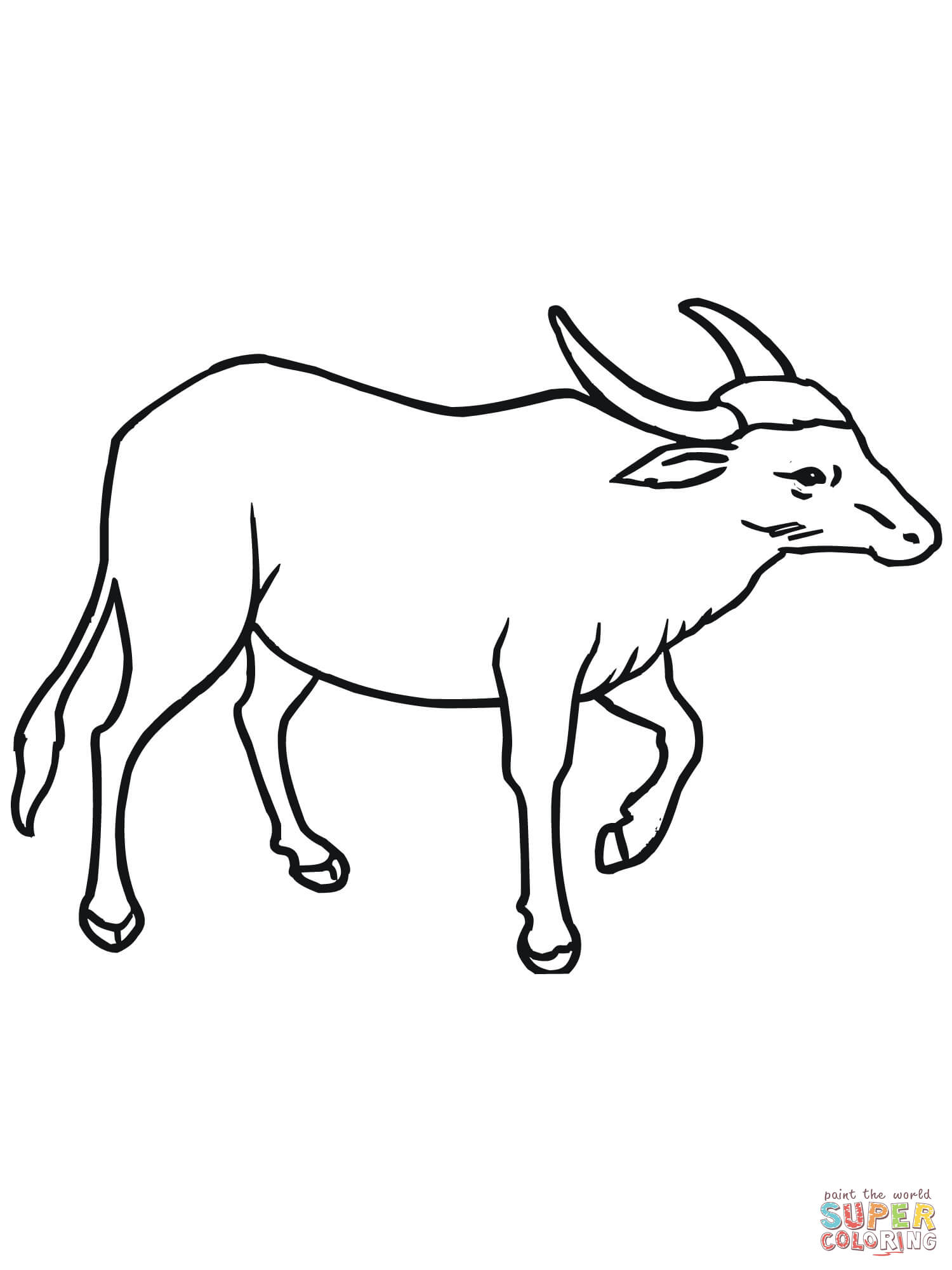 Buffalo coloring #13, Download drawings