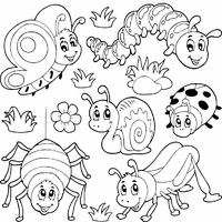 Bugs coloring #14, Download drawings