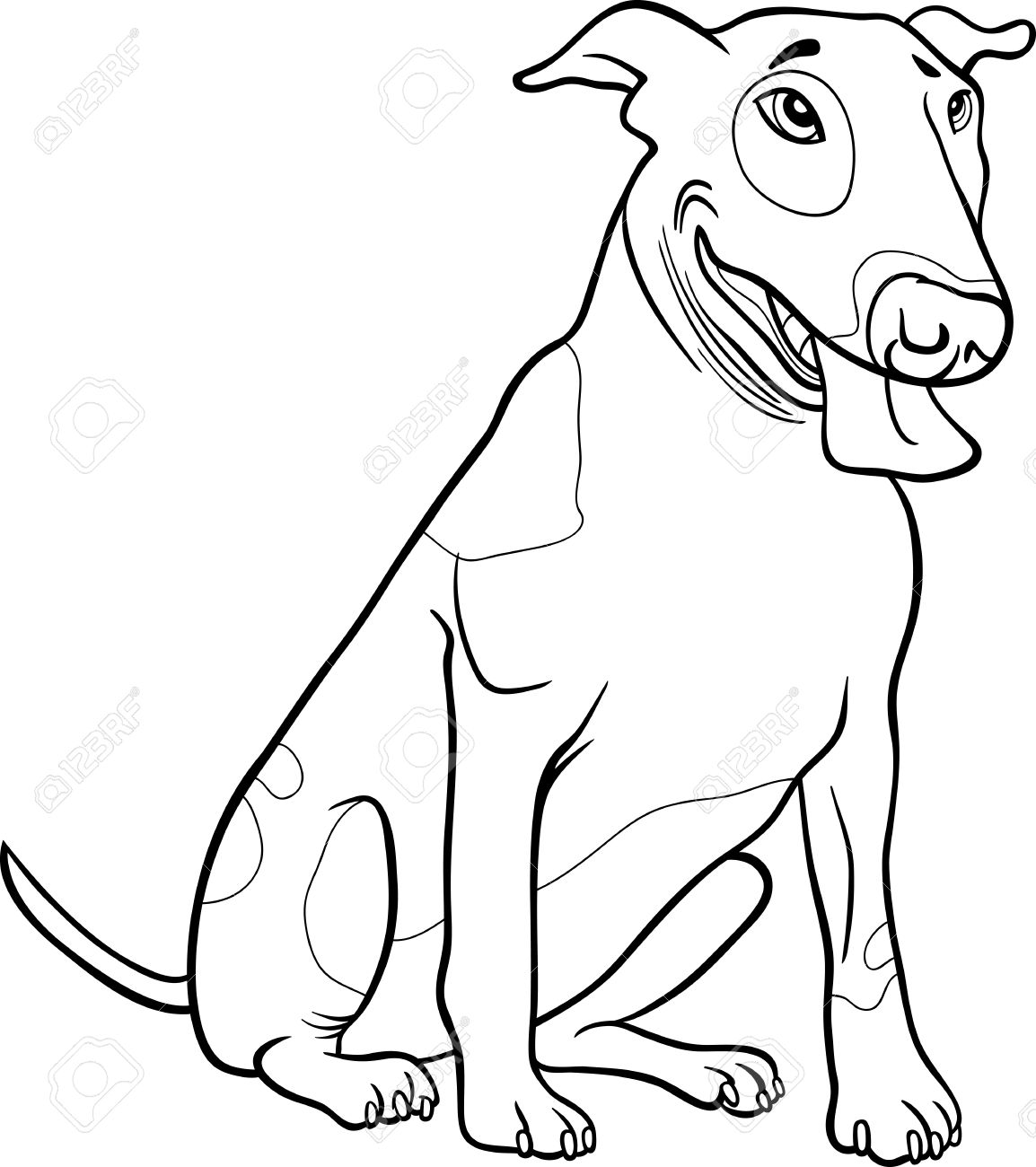 Bull Terrier coloring #4, Download drawings
