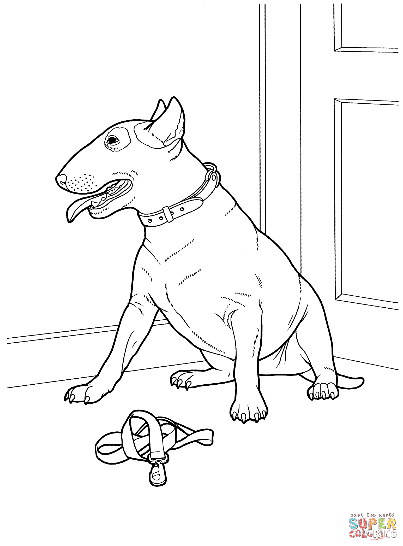 Bull Terrier coloring #10, Download drawings