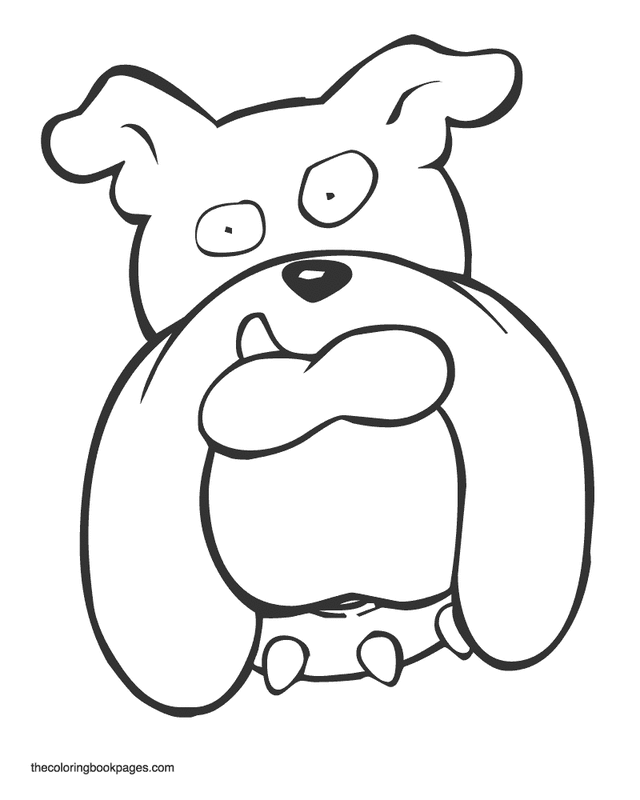 Bulldog coloring #11, Download drawings
