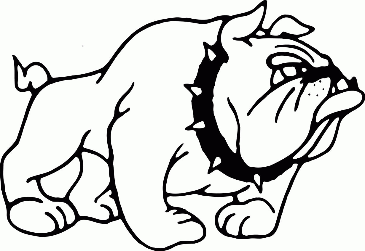 Bulldog coloring #20, Download drawings
