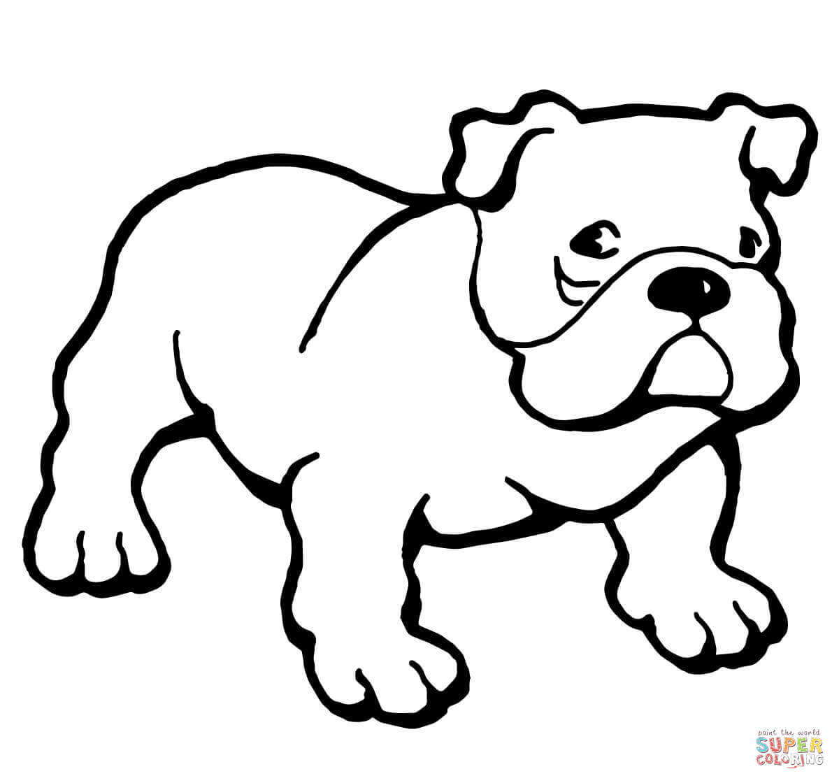 Bulldog coloring #8, Download drawings
