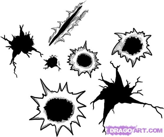 Bullet Hole coloring #19, Download drawings