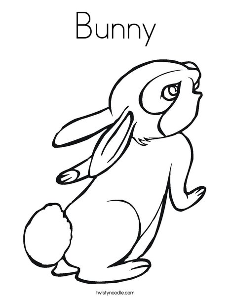 Bunny coloring #1, Download drawings