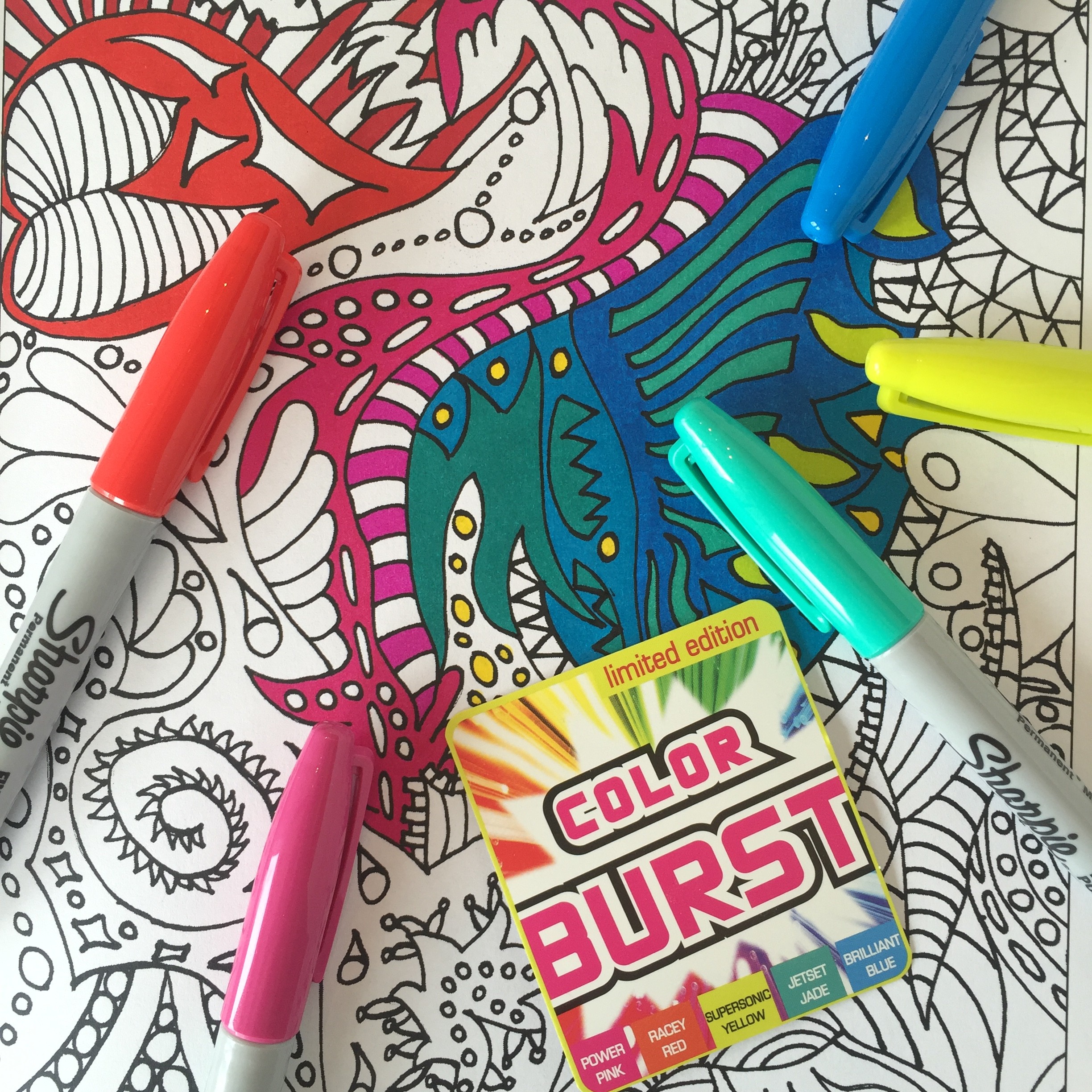 Burst coloring #1, Download drawings