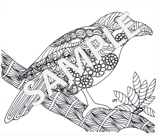 Butcherbird coloring #4, Download drawings