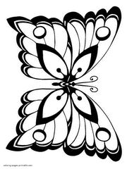 Butterfly coloring #9, Download drawings