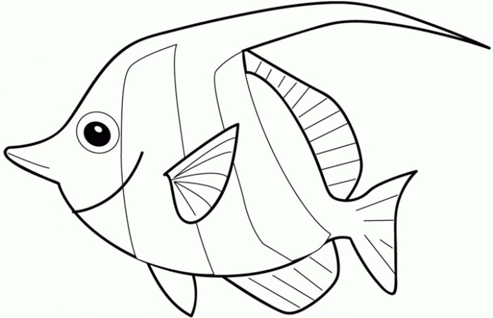 Butterflyfish coloring #1, Download drawings