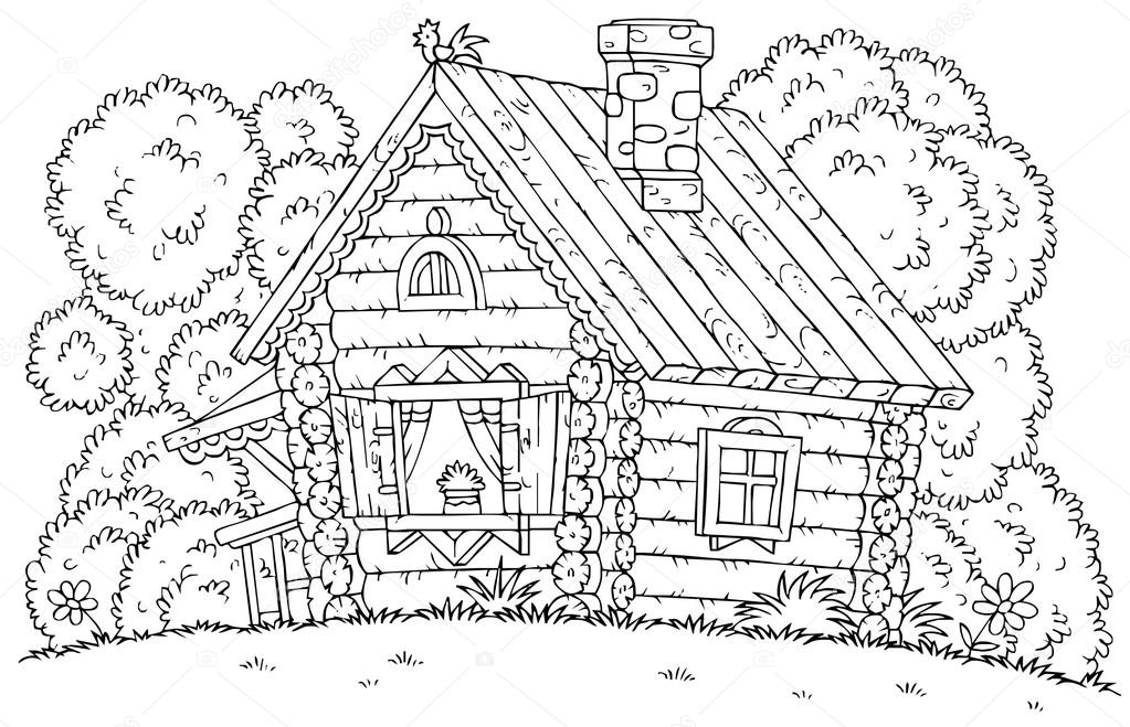 Cabin coloring #9, Download drawings