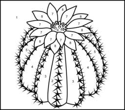 Cactus coloring #3, Download drawings