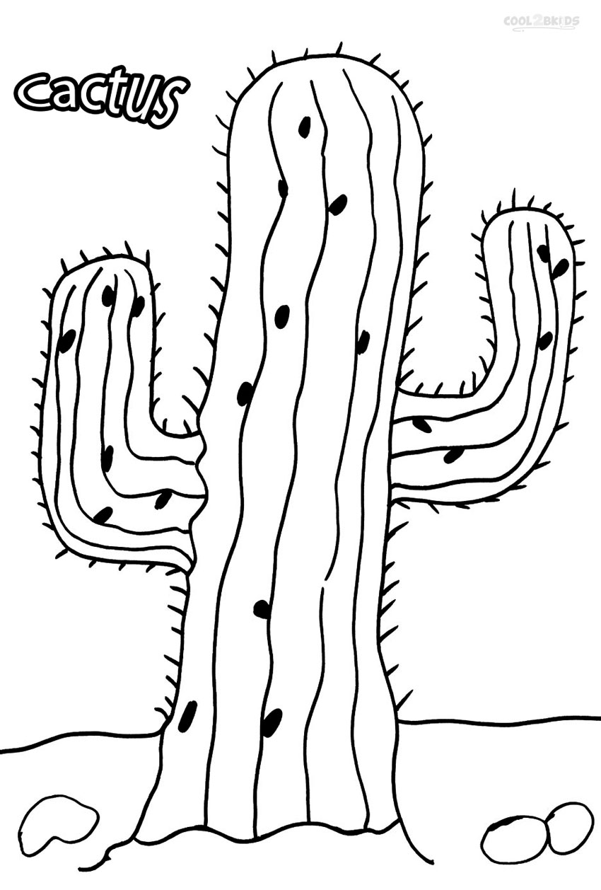Cactus coloring #17, Download drawings