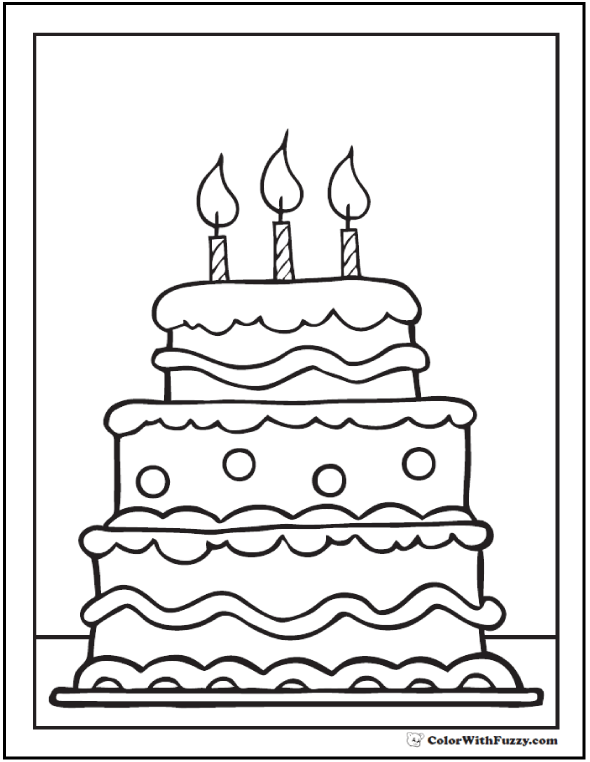 Cake coloring #17, Download drawings