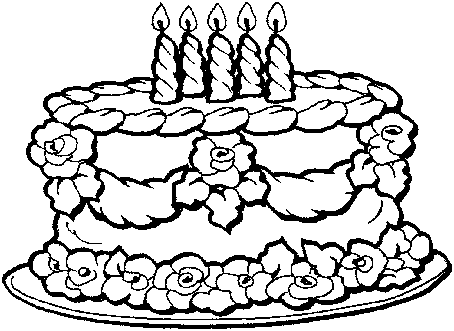 Cake coloring #4, Download drawings