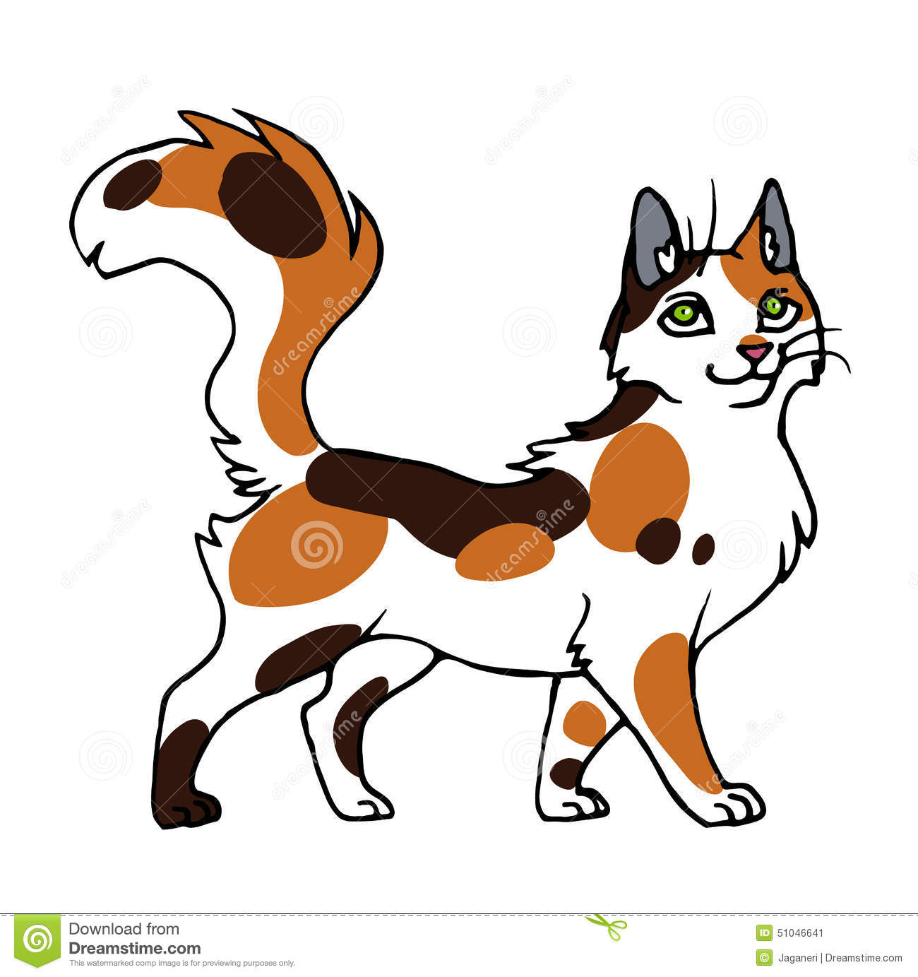 Calico Cat clipart #2, Download drawings