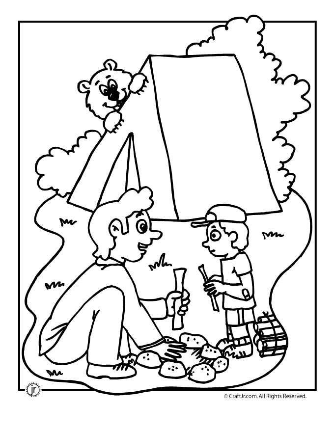 Camp coloring #19, Download drawings