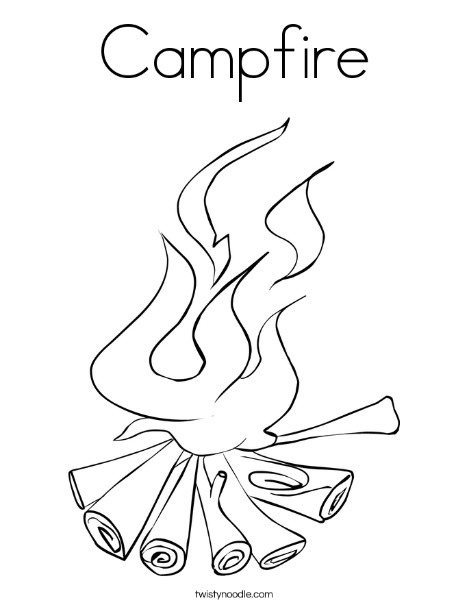 Campfire coloring #20, Download drawings