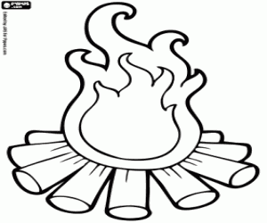Campfire coloring #15, Download drawings