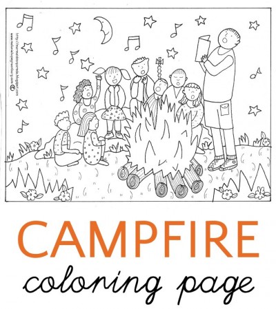 Campfire coloring #12, Download drawings
