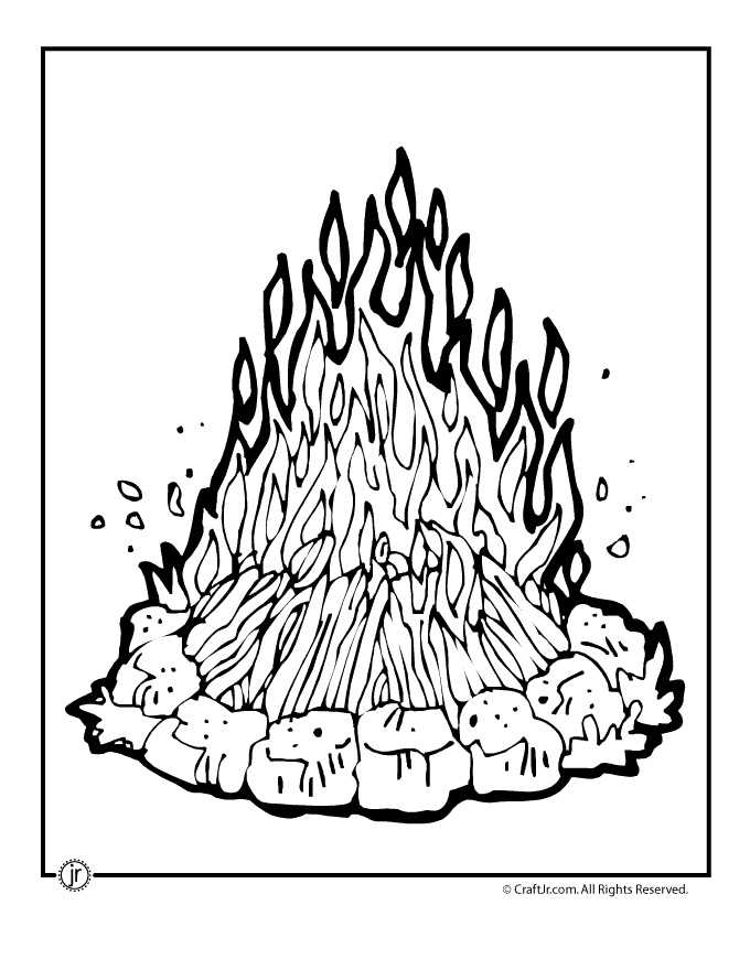 Campfire coloring #8, Download drawings