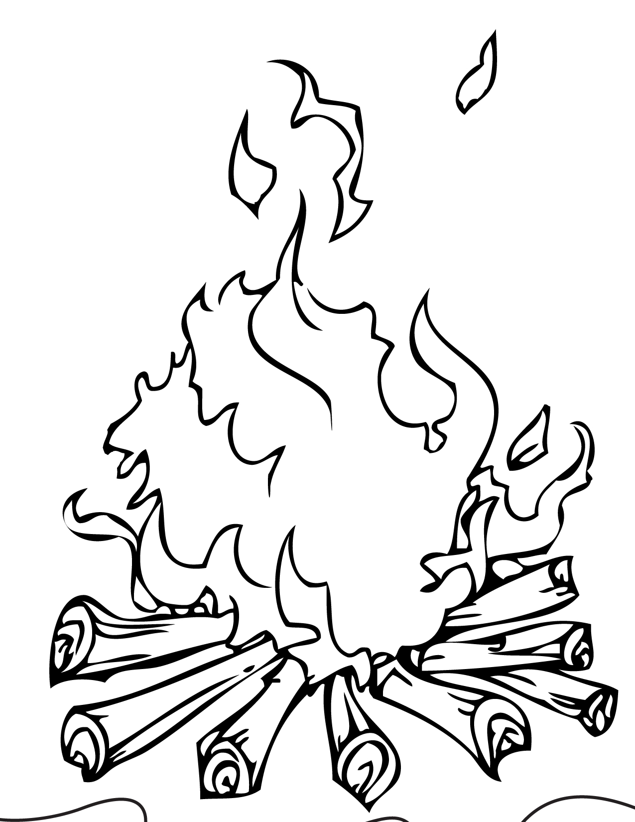 Campfire coloring #6, Download drawings