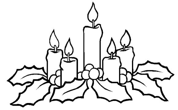 Candle coloring #4, Download drawings