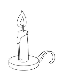 Candle coloring #16, Download drawings