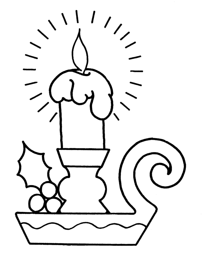 Candle coloring #12, Download drawings