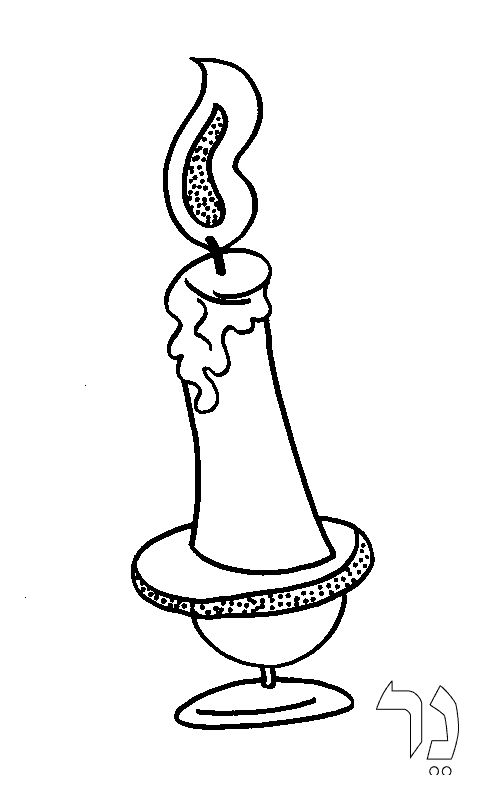 Candle coloring #1, Download drawings