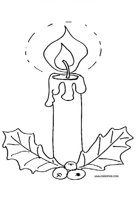 Candle coloring #13, Download drawings