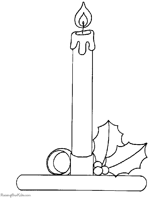 Candle coloring #18, Download drawings