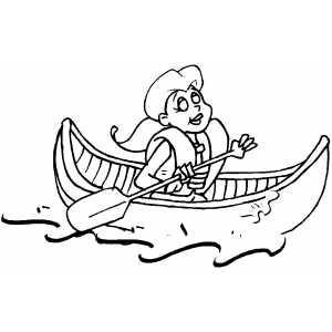 Canoe coloring #8, Download drawings