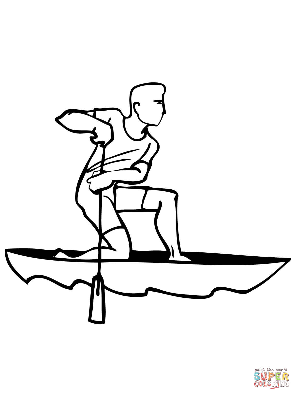 Canoe coloring #2, Download drawings