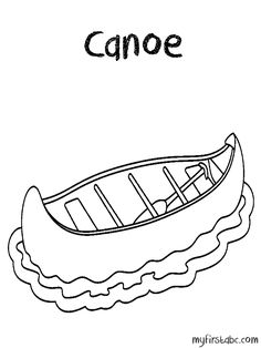 Canoe coloring #7, Download drawings