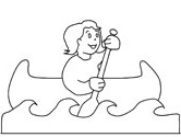 Canoe coloring #10, Download drawings