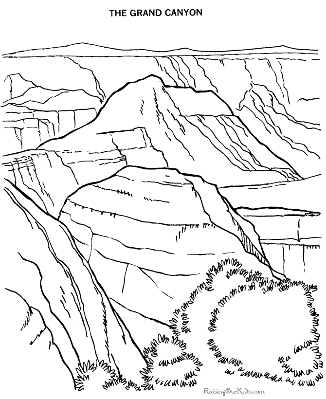 Grand Canyon coloring #1, Download drawings