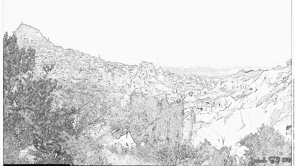Cappadocia coloring #18, Download drawings
