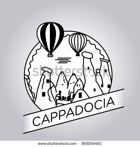 Cappadocia coloring #14, Download drawings