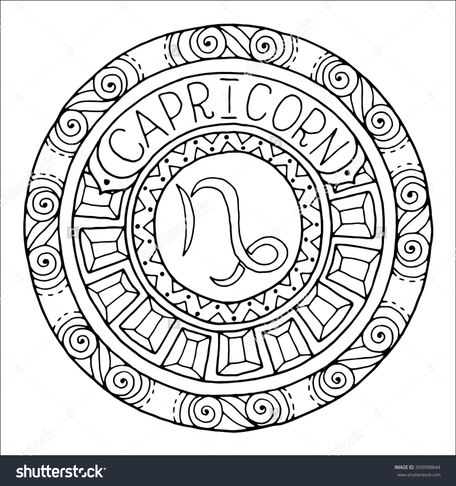 Capricorn  (Astrology) coloring #10, Download drawings