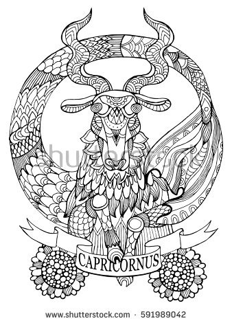 Capricorn  (Astrology) coloring #4, Download drawings