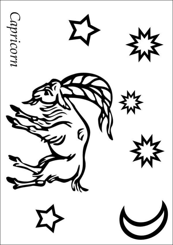Capricorn  (Astrology) coloring #3, Download drawings