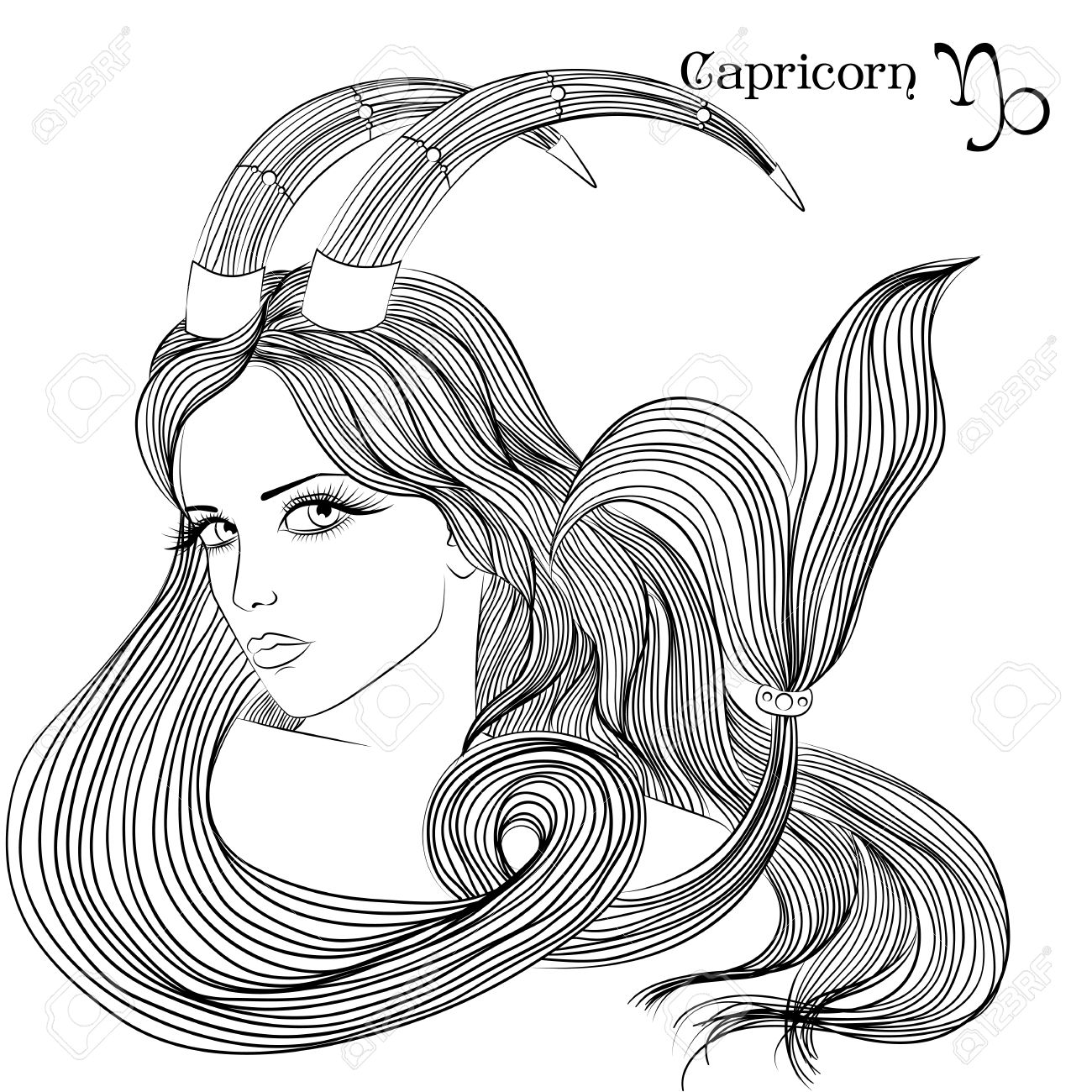 Capricorn  (Astrology) coloring #18, Download drawings