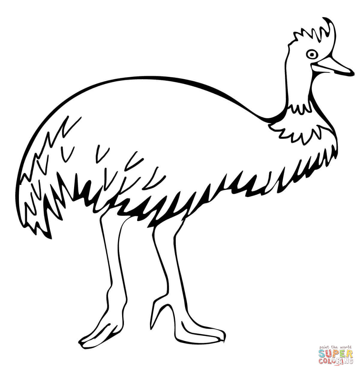 Cassowary coloring #5, Download drawings